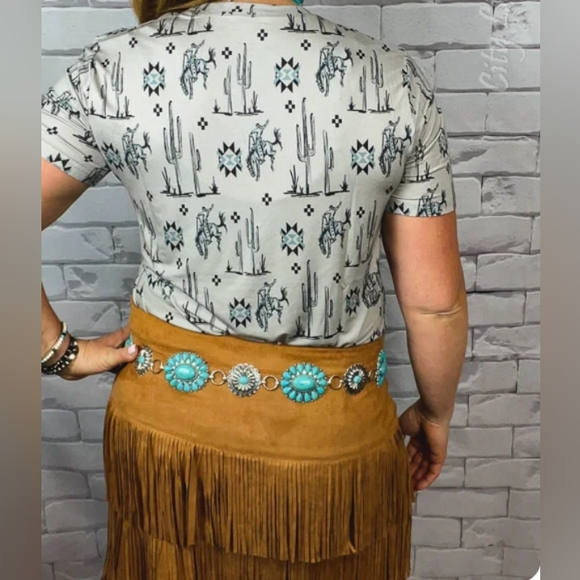 Fort Worth Fringe Skort - Brown - Picture 5 of 6